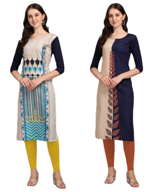 Delectable Printed Combo Kurtis (Pack of 2)