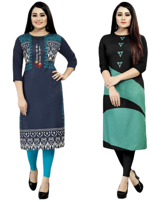 Comely Printed Combo Kurtis (Pack of 2)