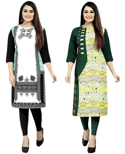 Exquisite Printed Combo Kurtis (Pack of 2)