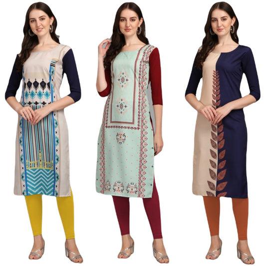 August Printed Combo Kurtis (Pack of 3)