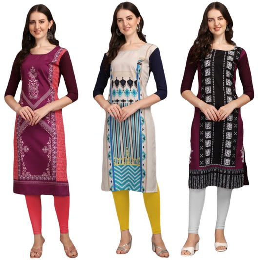 Exquisite Printed Combo Kurtis (Pack of 3)