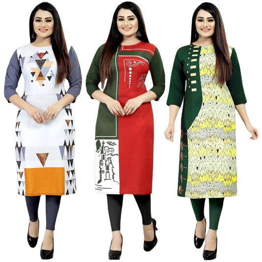 Chesterfieldian Printed Combo Kurtis (Pack of 3)