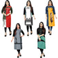 Delicate  Multi Color Printed Combo Kurtis Pack of 5