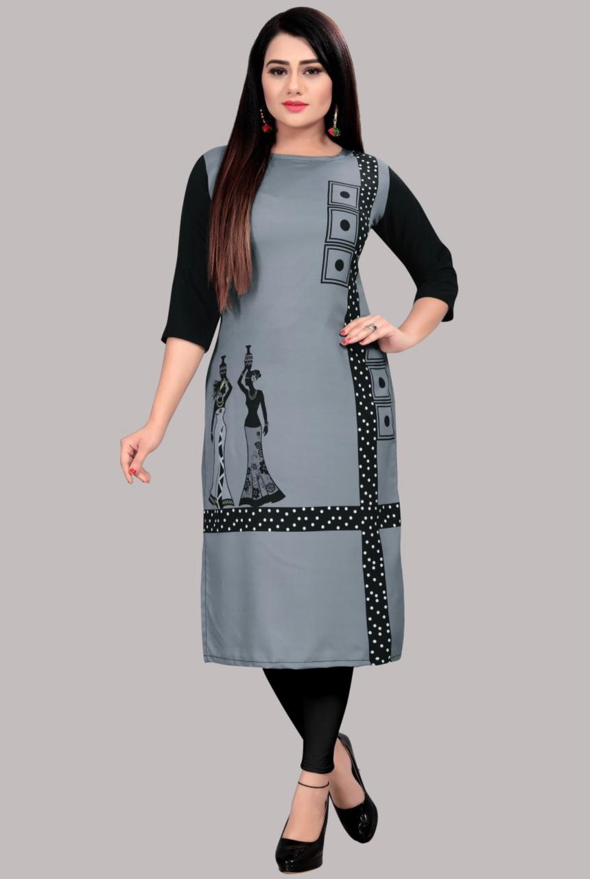 Delicate  Multi Color Printed Combo Kurtis Pack of 5