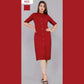 Mustard And Red Color Solid Cotton Kurtis (Pack Of 2)